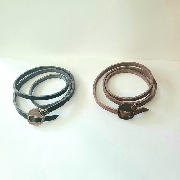 Men's Leather Wrap Bracelet - Dark Brown - Picture 9 of 9